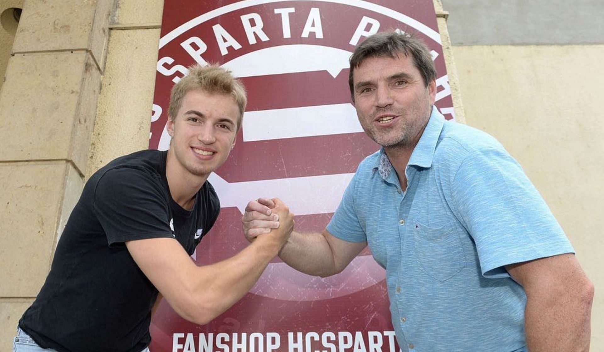 Lukas Rousek with his father Martin Rousek