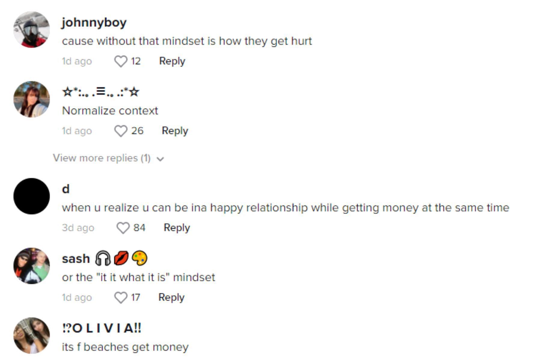 TikTok users comment about the acronym (Image via TikTok)