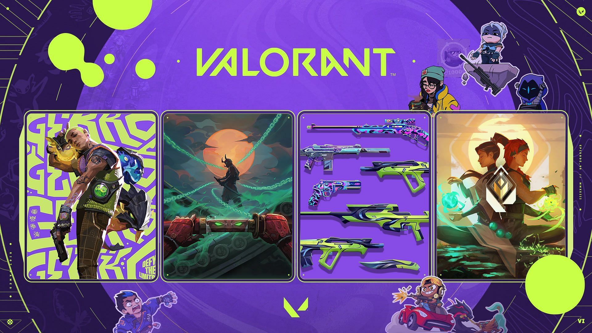 Valorant Episode 6 Act 2 Battlepass rewards (Image via Riot Games)
