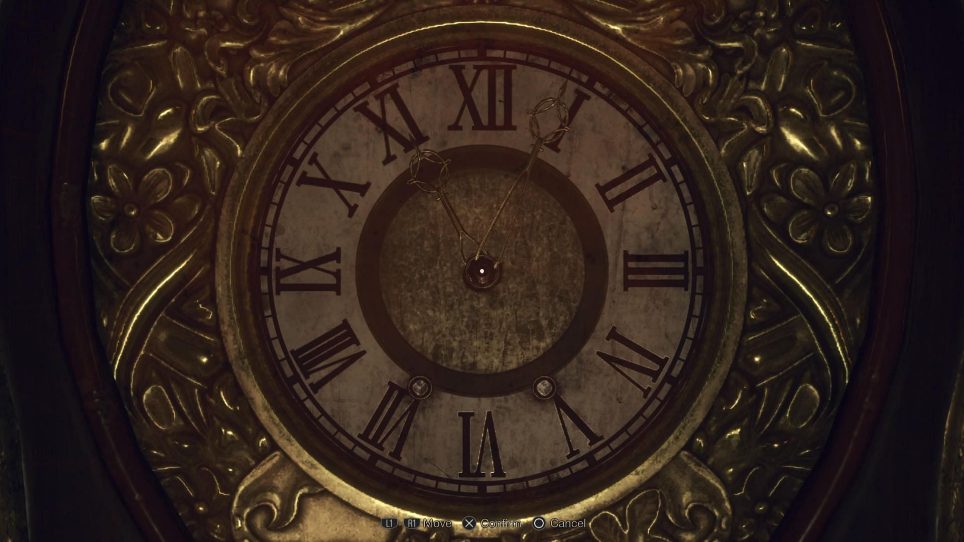 If you want to solve the Clock Puzzle, just turn it to 11:03 (Image via Capcom)