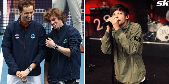 Watch: Daniil Medvedev and Andrey Rublev meet One Direction singer Louis Tomlinson ahead of their exhibition match in Mexico