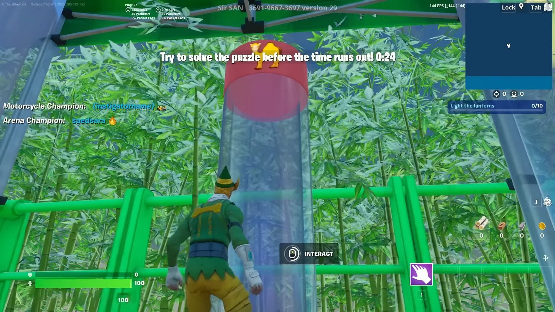 How to solve the Fortnite green Lantern Puzzle at Lantern Fest