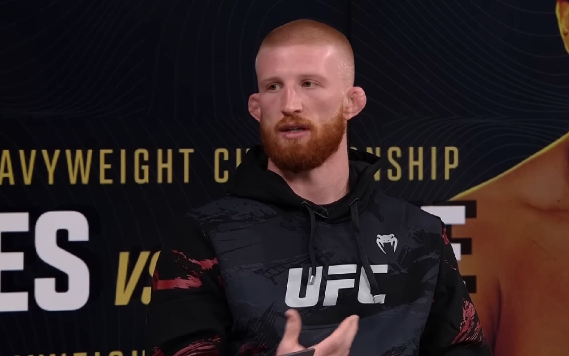 Bo Nickal on the UFC 285 Weigh-In Show [Photo credit: UFC - Ultimate Fighting Championship, YouTube] 