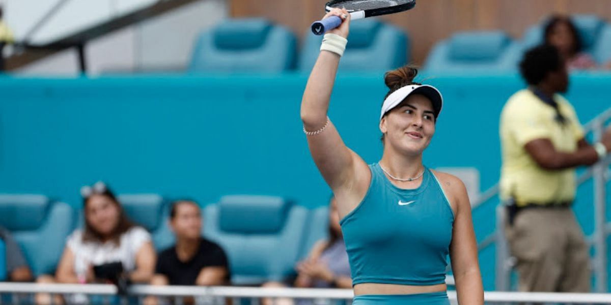 Bianca Andreescu reached the fourth round of the Miami Open