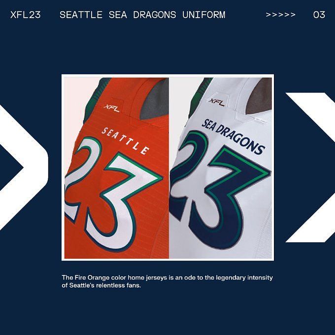 Seattle Sea Dragons reveal uniforms for 2023 XFL relaunch - Seattle Sports