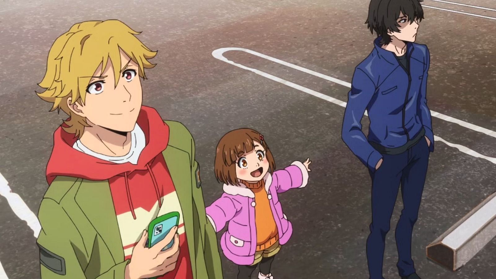 Kazuki, Miri, and Rei as seen in the anime. (Image via P.A. Works)