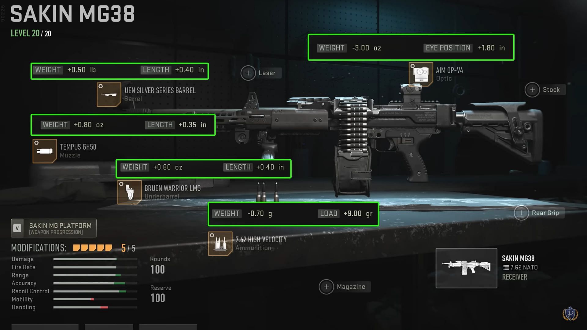 Best attachments and tuning for Sakim MG38 in Season 2 Reloaded (Image via Activision and YouTube/P4wnyhof)