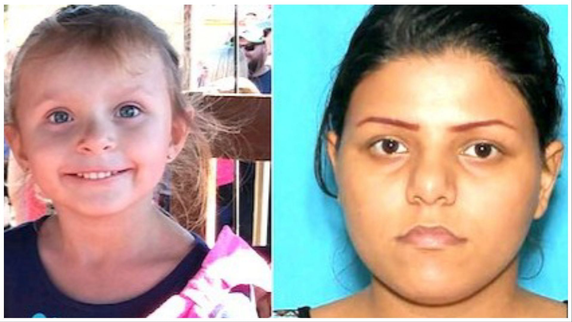 8-year-old Aranza (left) was kidnapped by her mother Esmeralda (right) in 2018, (Image via Fugitive Watch/Twitter)