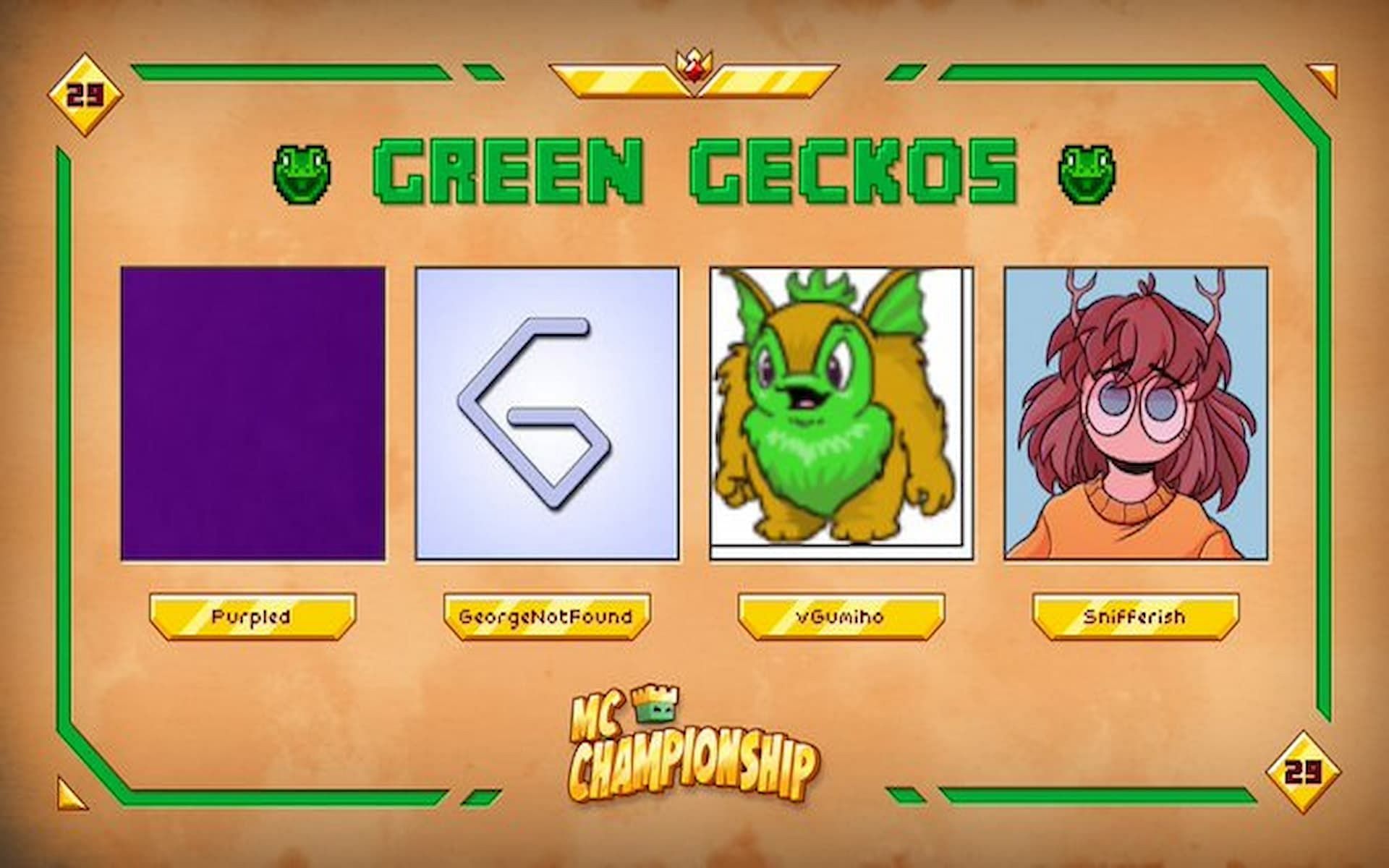 Green Geckos for MCC 29 (Image via Noxcrew)
