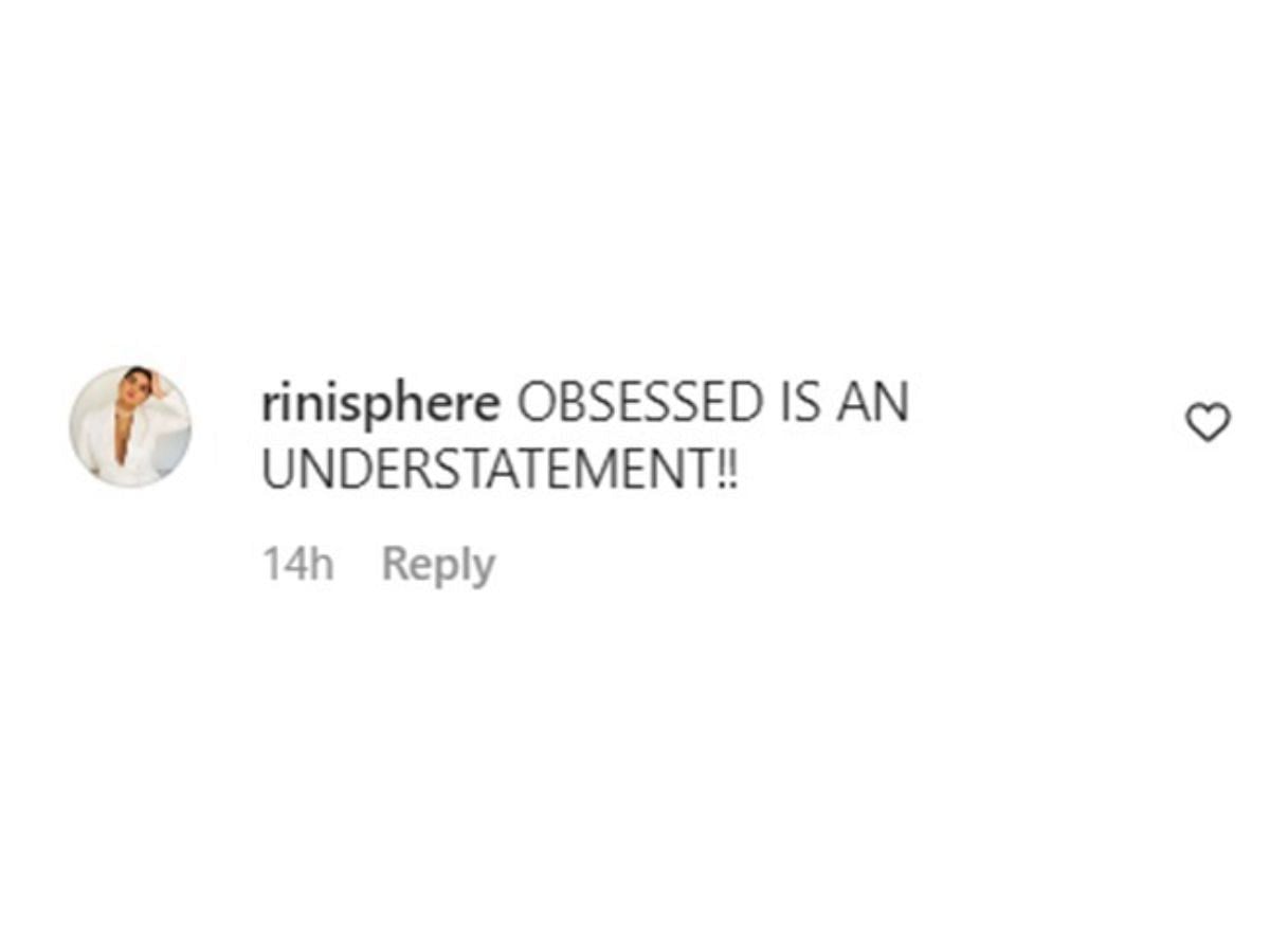 Fan comment (Image via @rinisphere/Instagram)