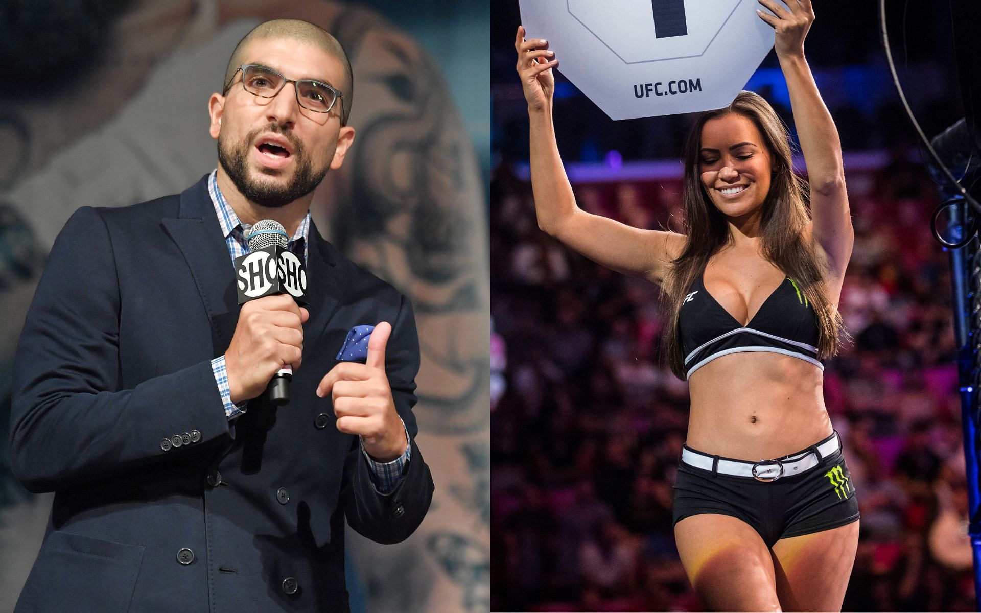 Ariel Helwani (left) and Luciana Andreade (right) (Image credits Getty Images)