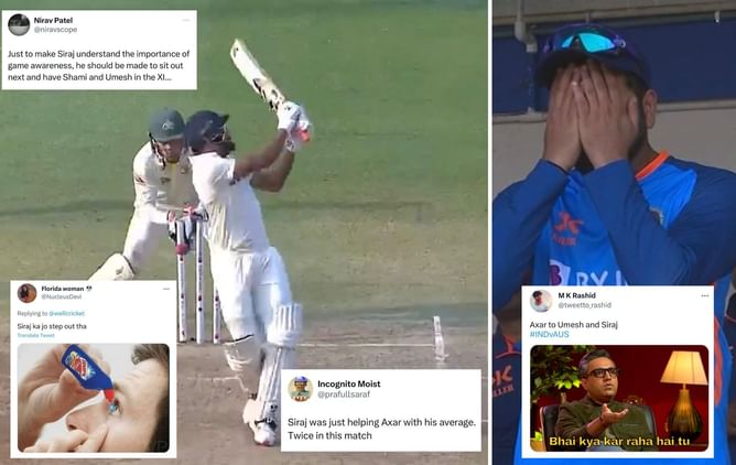"In his head, Siraj is Sir Garfield Sobers" - Indian pacer faces wrath of fans for throwing his wicket away with reckless shot in 3rd IND vs AUS Test