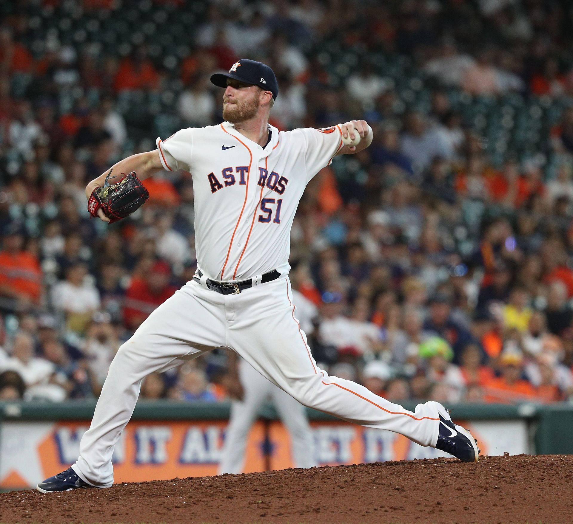 Will Smith pitching for the Astros in 2022