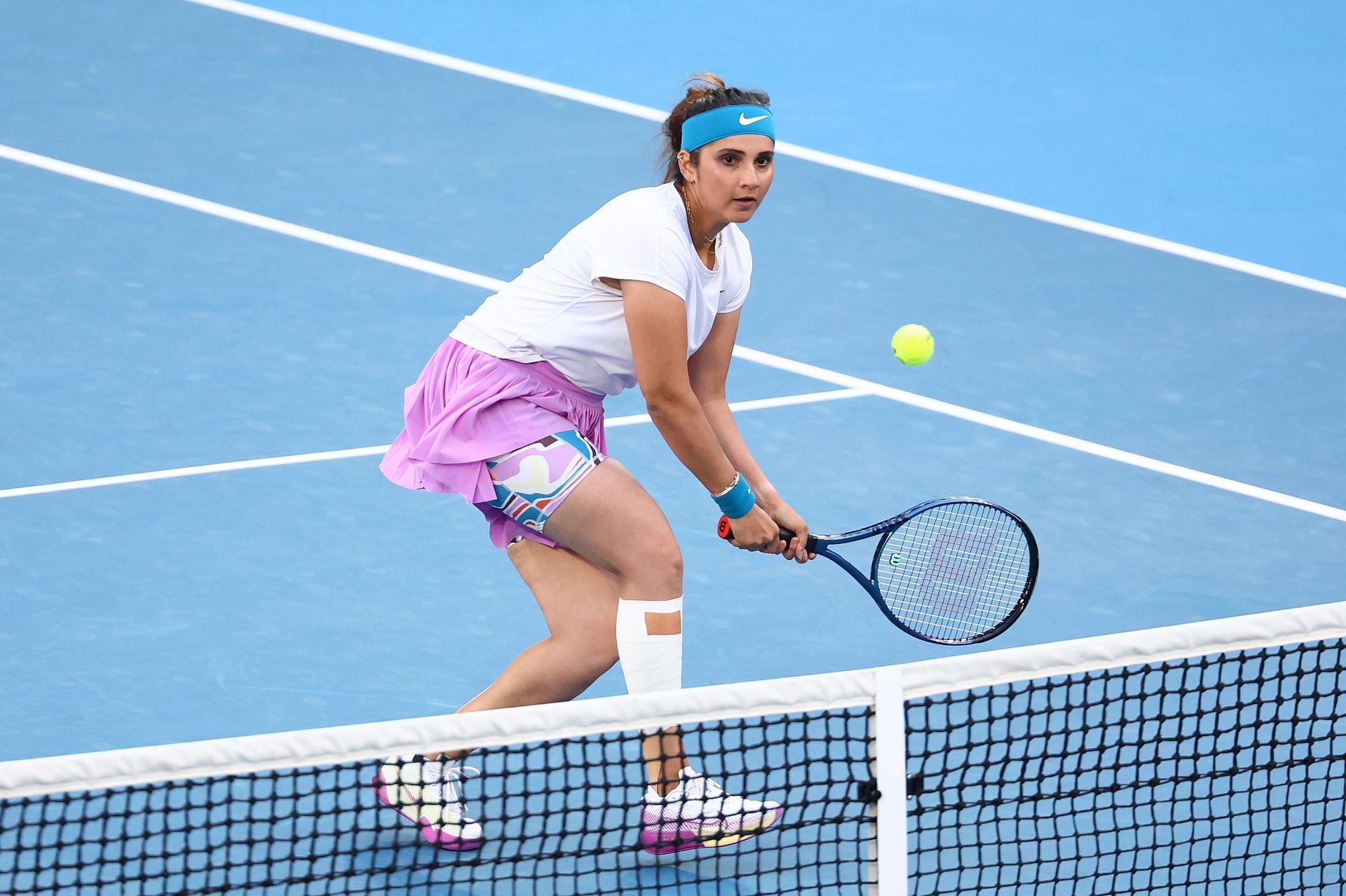 The Indian tennis player in action at the 2023 Australian Open