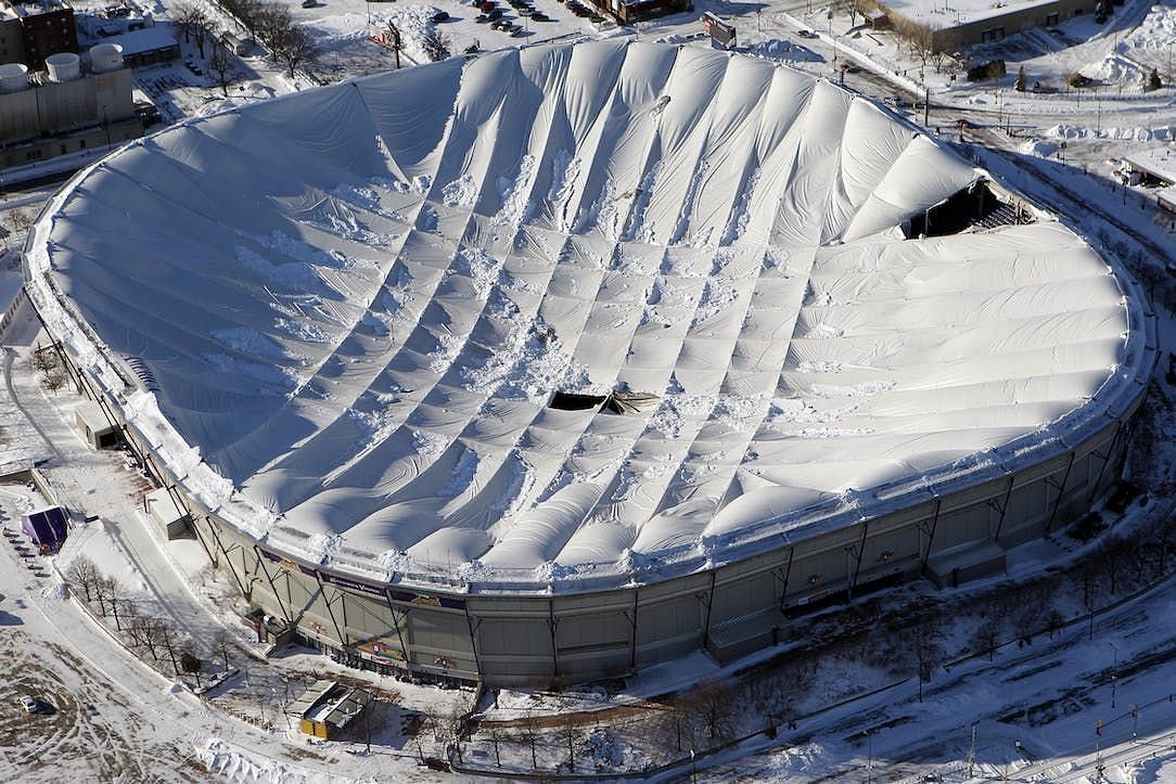 Metrodome Roof Collapses Under Heavy Snow