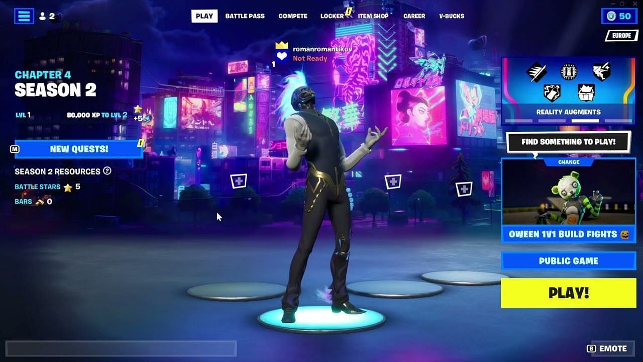 Change the game mode in the lobby (Image via LOGOPED/YouTube)