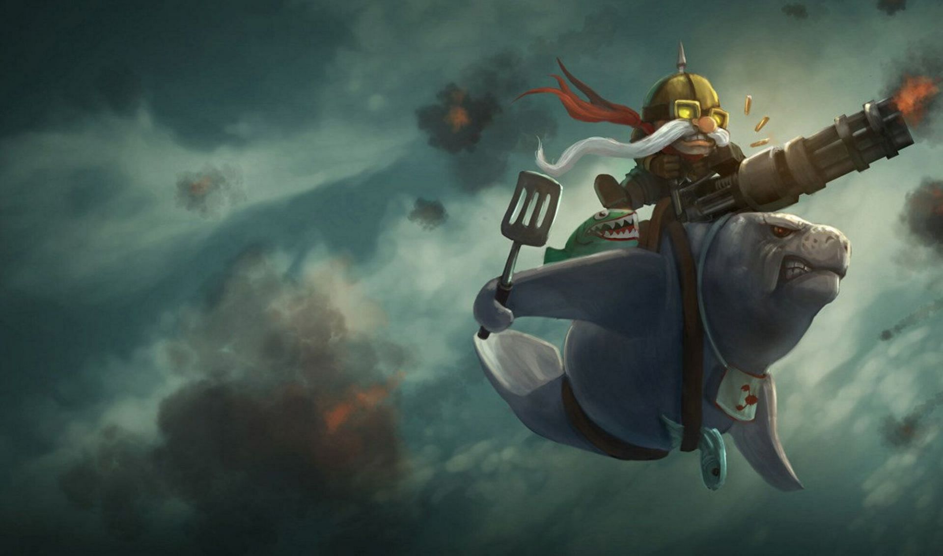 Corki (Urfrider Corki) is the solution for today&#039;s LoLdle Splash Art (Image via Riot Games - League of Legends)