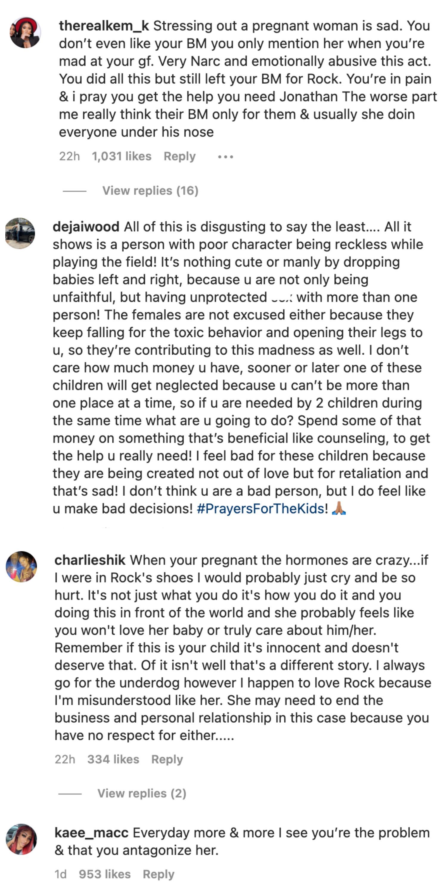 Social media users bashed Blueface for positing insensitively about Rock&#039;s pregnancy. (Image via Instagram)