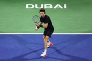 Rublev at the 2023 Dubai Tennis Championships.