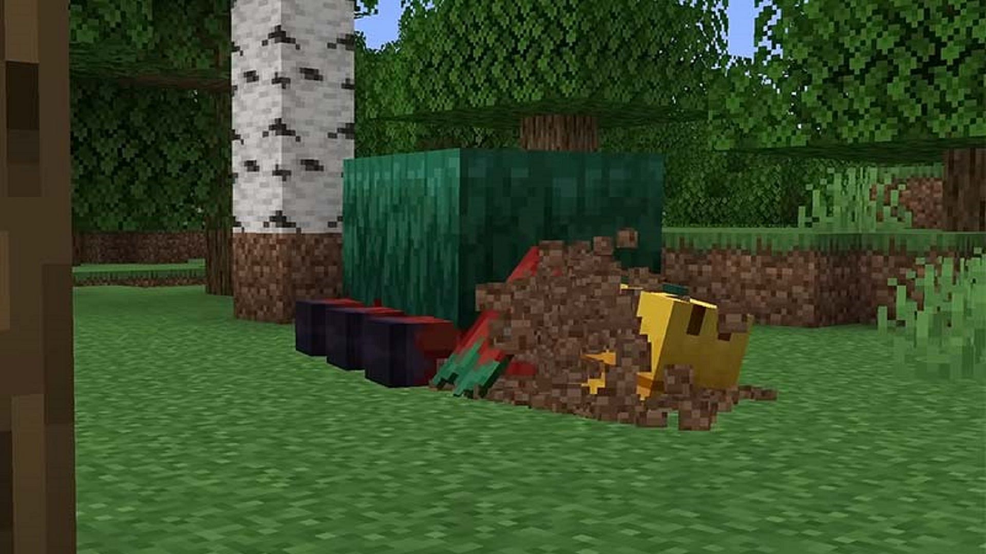 Sniffers love digging for plant seeds, but can only do so in some areas (Image via Mojang)