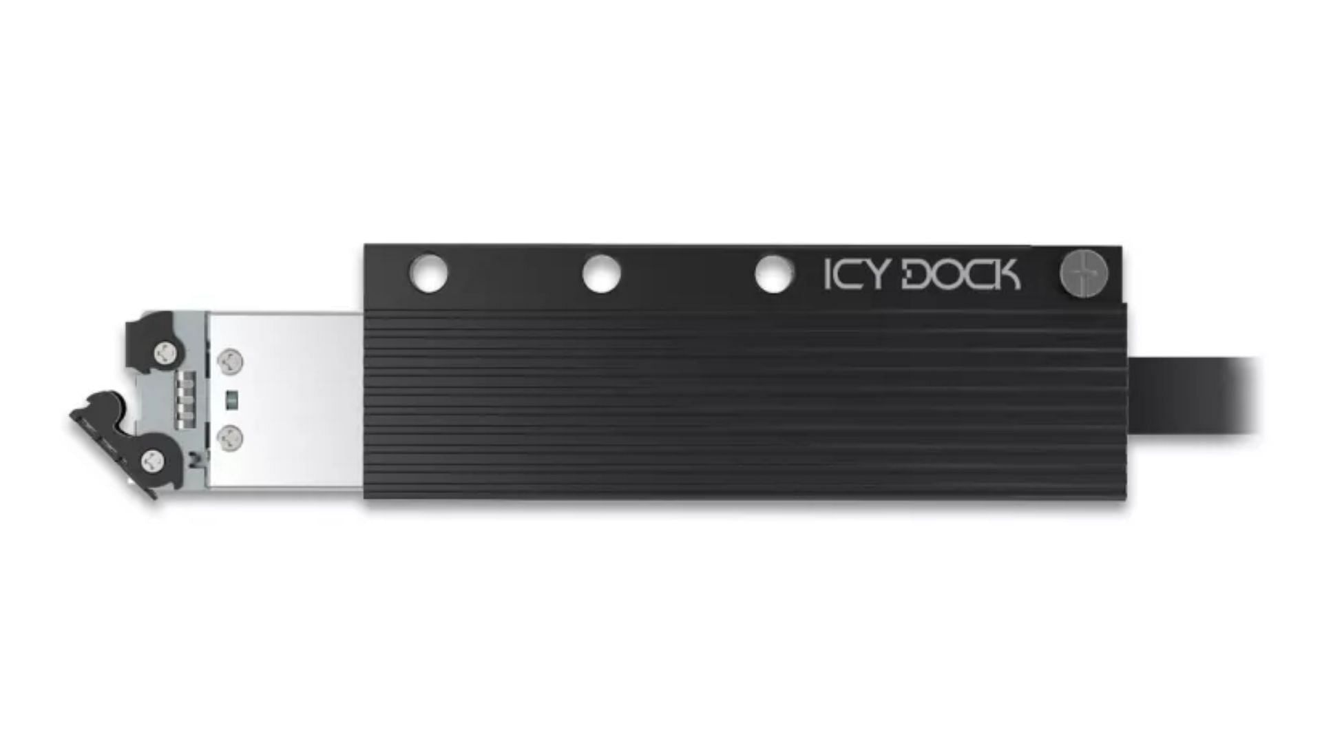 The Icy Dock CP130 M.2 SSD holder (Image via Sportskeeda)