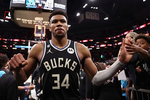 Giannis Antetokounmpo of the Milwaukee Bucks