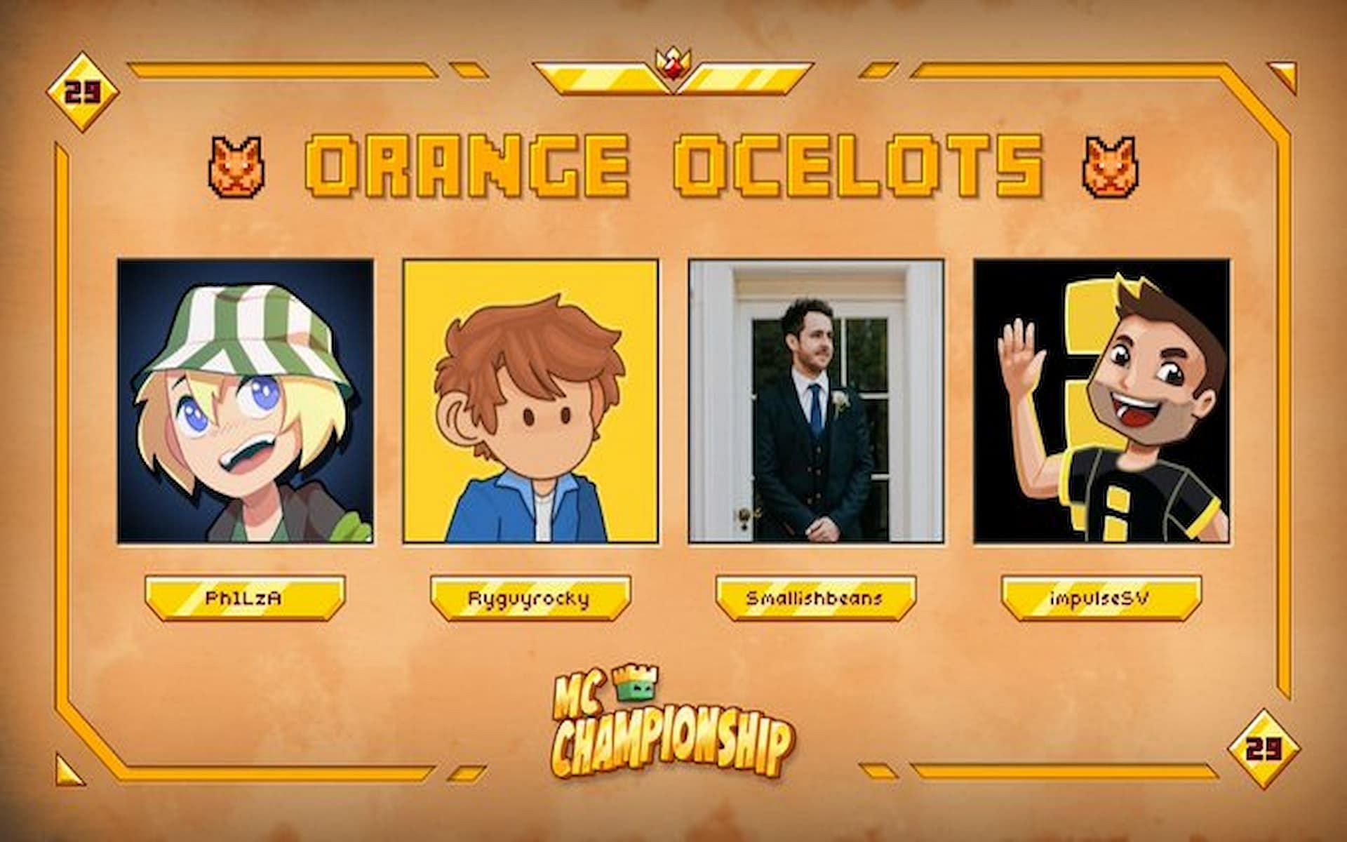 Orange Ocelots for MCC 29 (Image via Noxcrew)