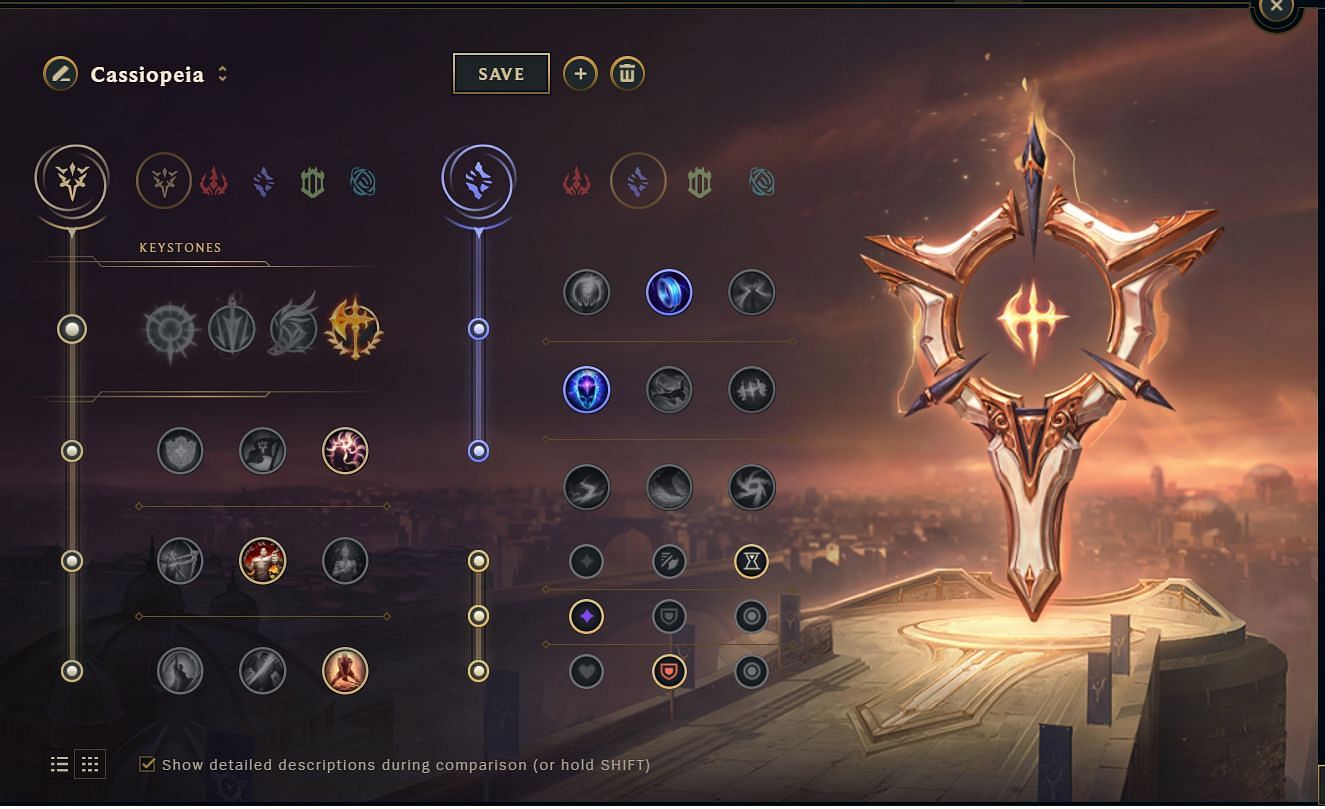 Cassiopeia rune path (Image via Riot Games)