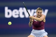 Aryna Sabalenka in action during the Miami Open