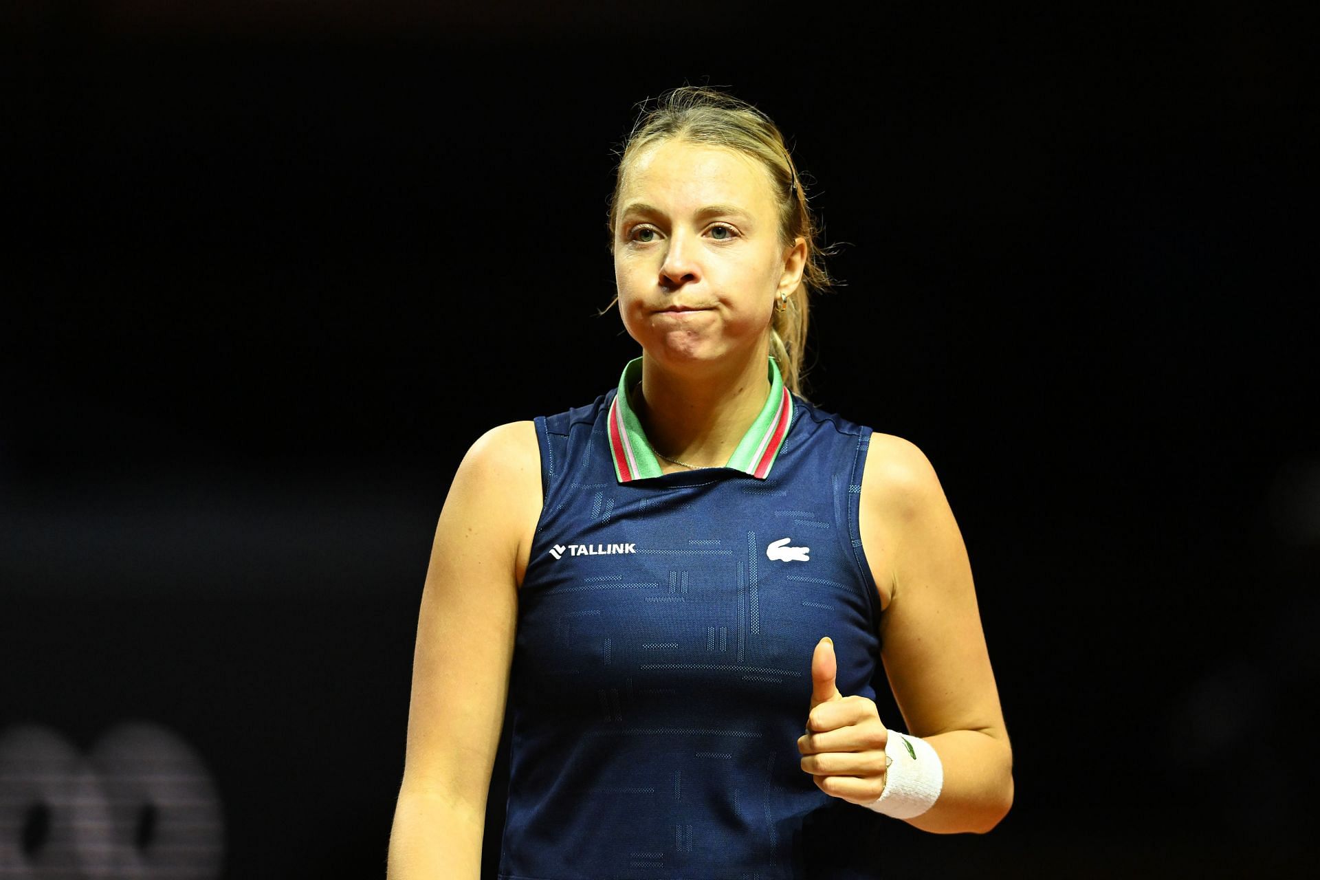 Anett Kontaveit at the 2022 Stuttgart Open.