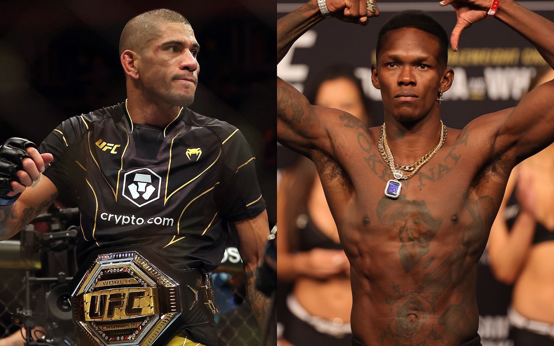 Alex Pereira (left) Israel Adesanya (right)