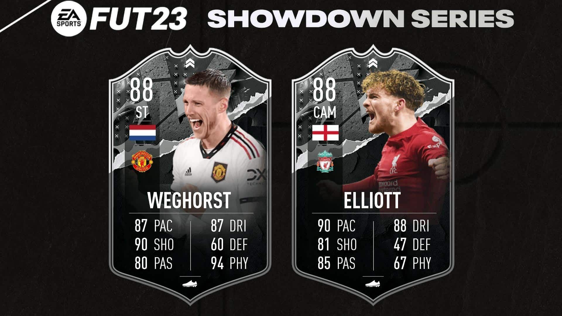 Harvey Elliott represents Liverpool in the Showdown series in FIFA 23 as they face Manchester United at Anfield over the weekend (Image via EA Sports)