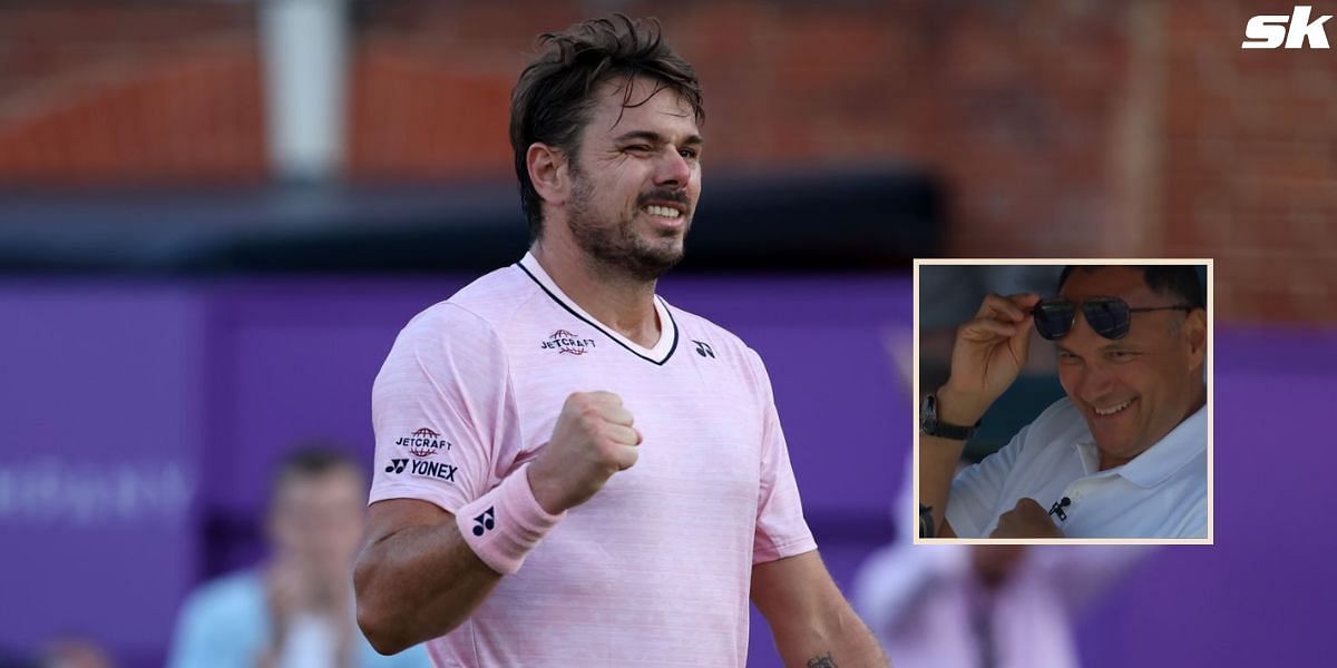 Stan Wawrinka cheekily challenged umpire Mohamed Lahyani to a rally at Indian Wells.