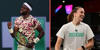 Frances Tiafoe congratulates WNBA player Sabrina Ionescu on joining the likes of Serena Williams and Naomi Osaka as part of the Nike signature family