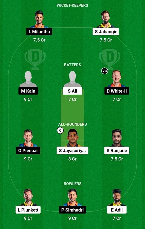 KIN vs SA Dream11 Prediction Team, Head To Head League