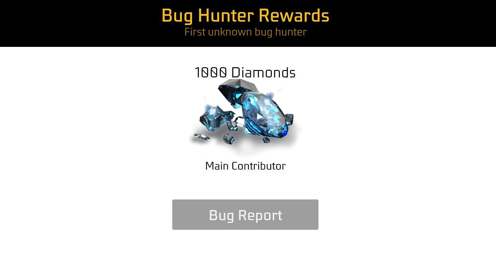 You can report bugs to get free diamonds (Image via Garena)