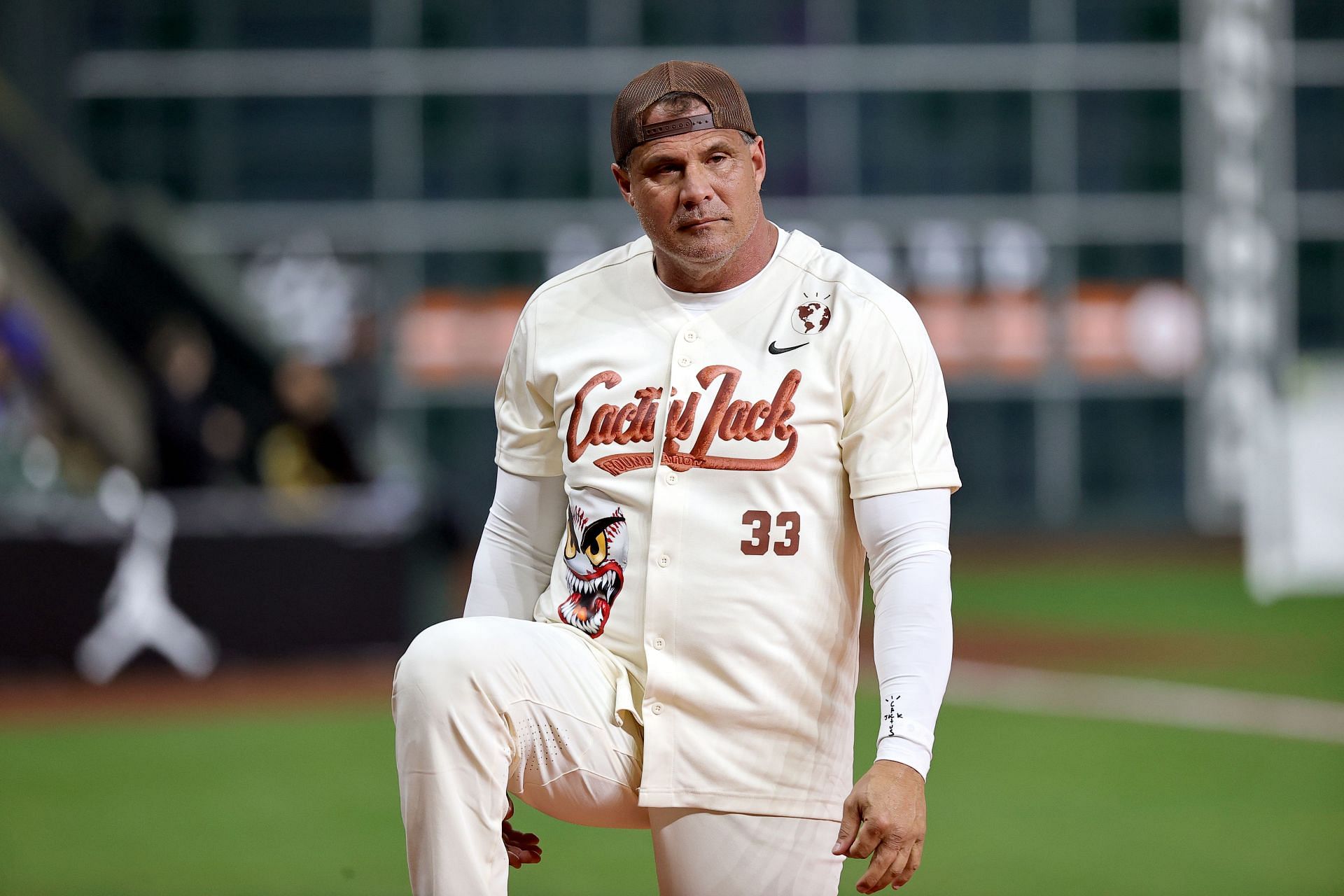 Jose Canseco at the 2023 Cactus Jack Foundation HBCU Celebrity Softball Classic