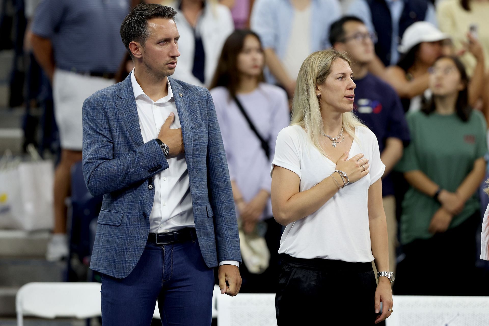 Sergiy Stakhovsky and Olga Savchuk at the 2022 US Open