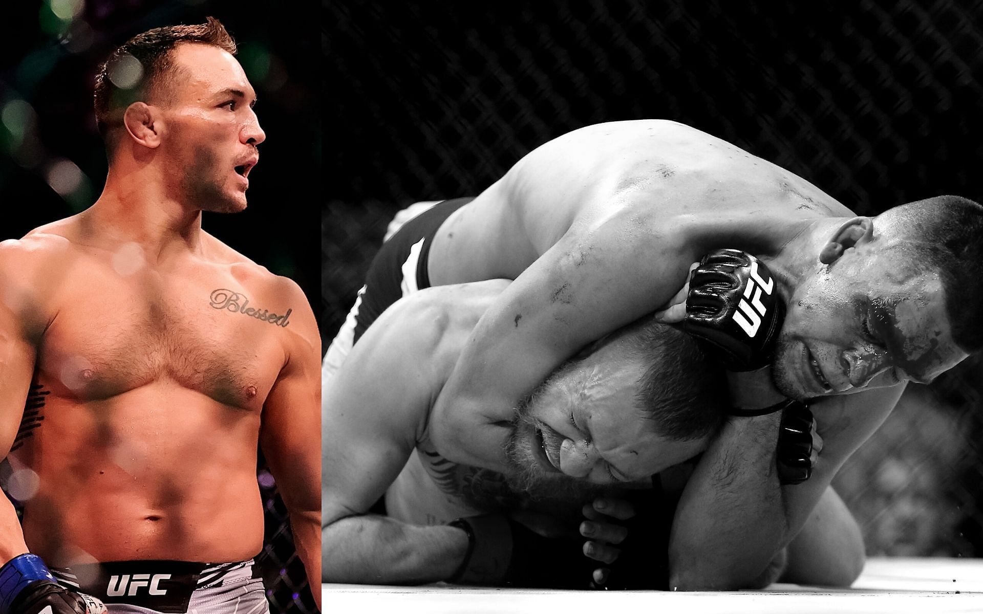 Michael Chandler (left), Conor McGregor vs. Nate Diaz (right)