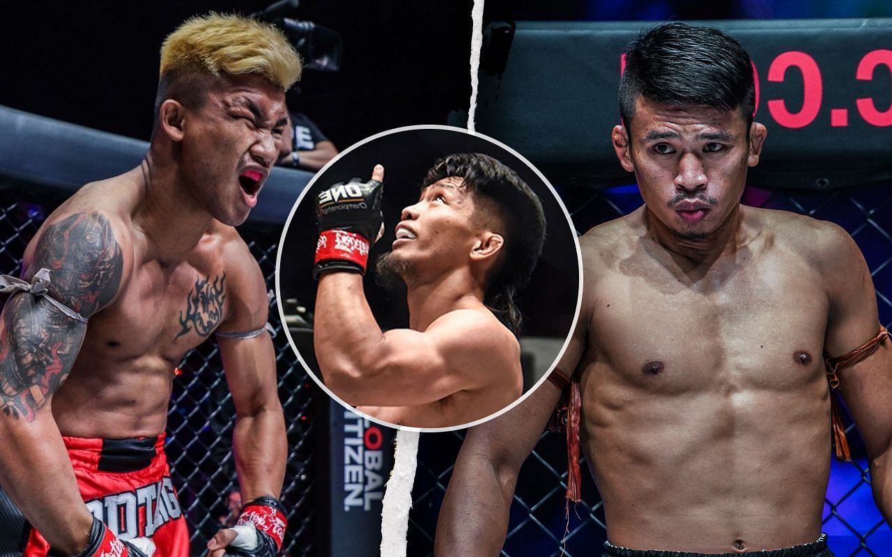 Rodtang Jitmuangnon (L) / Lito Adiwang (C) / Superlek Kiatmoo9 (R) -- Photo by ONE Championship