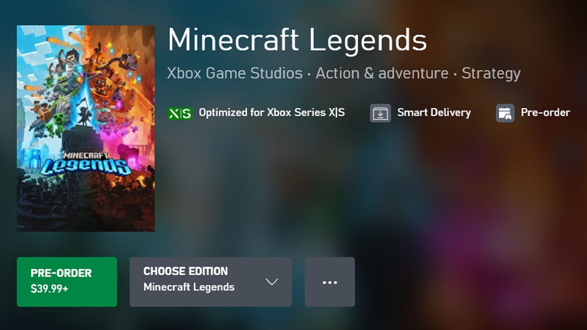 Is Minecraft Legends on Game Pass?