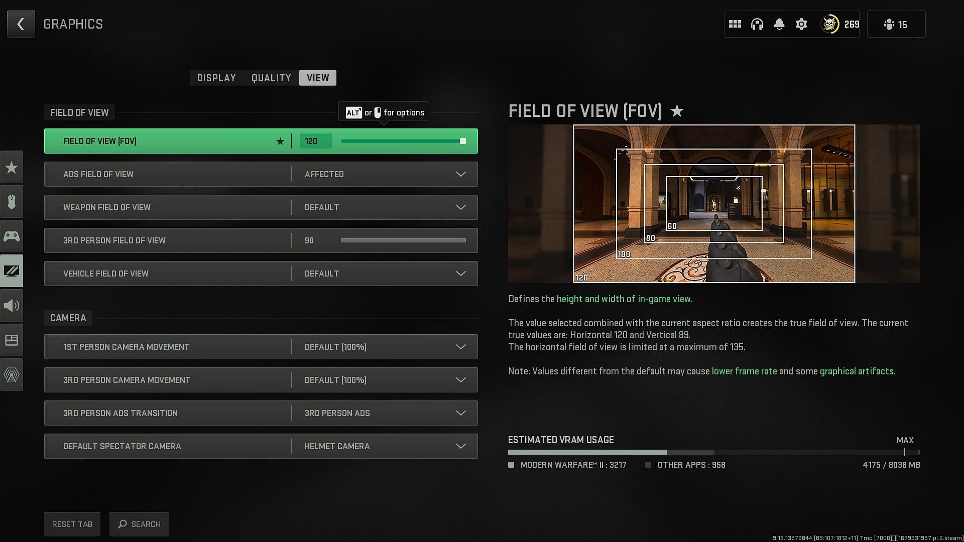 FOV settings (Image via Activision)