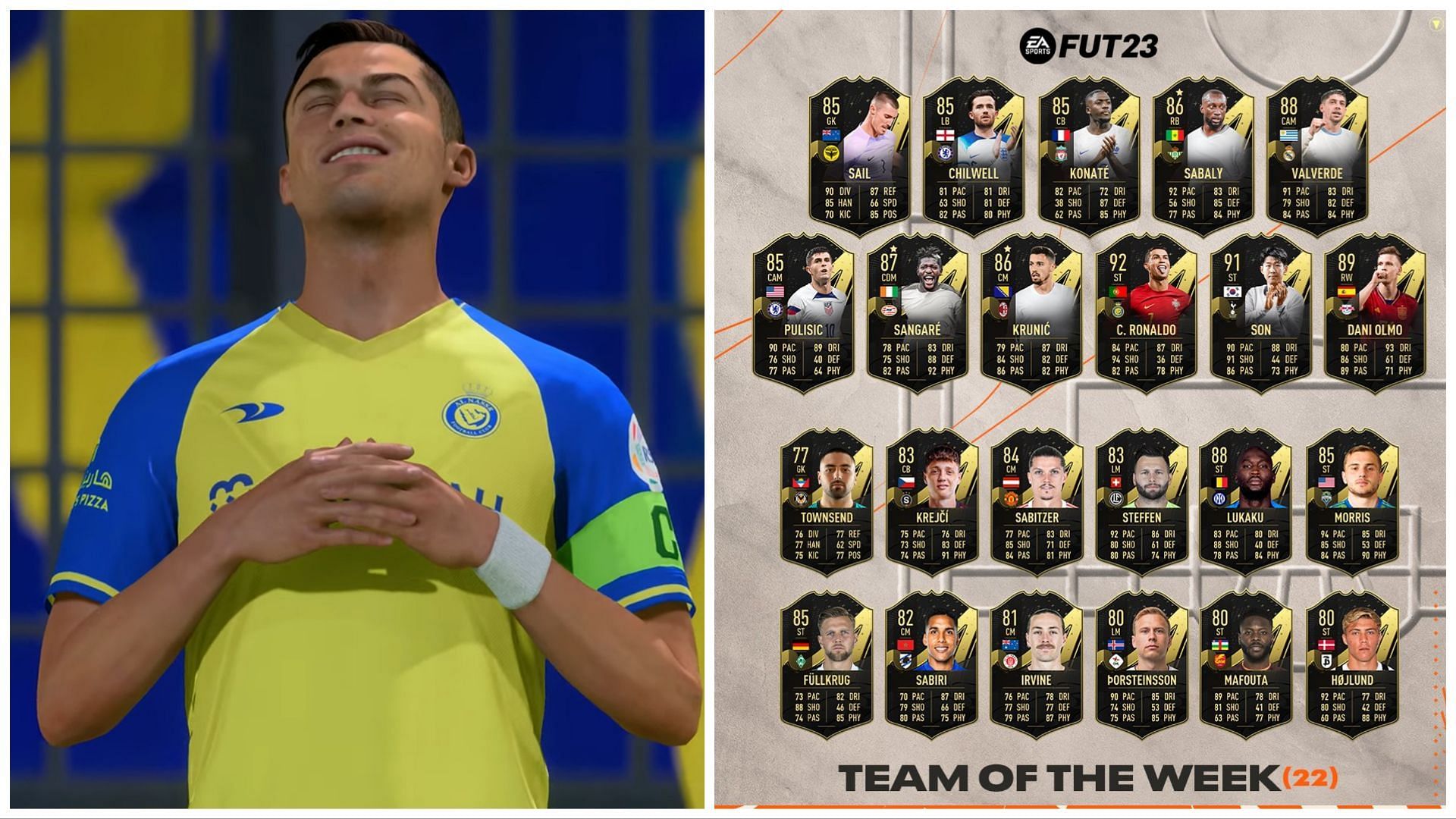 TOTW 22 is live in FIFA 23 (Images via EA Sports)