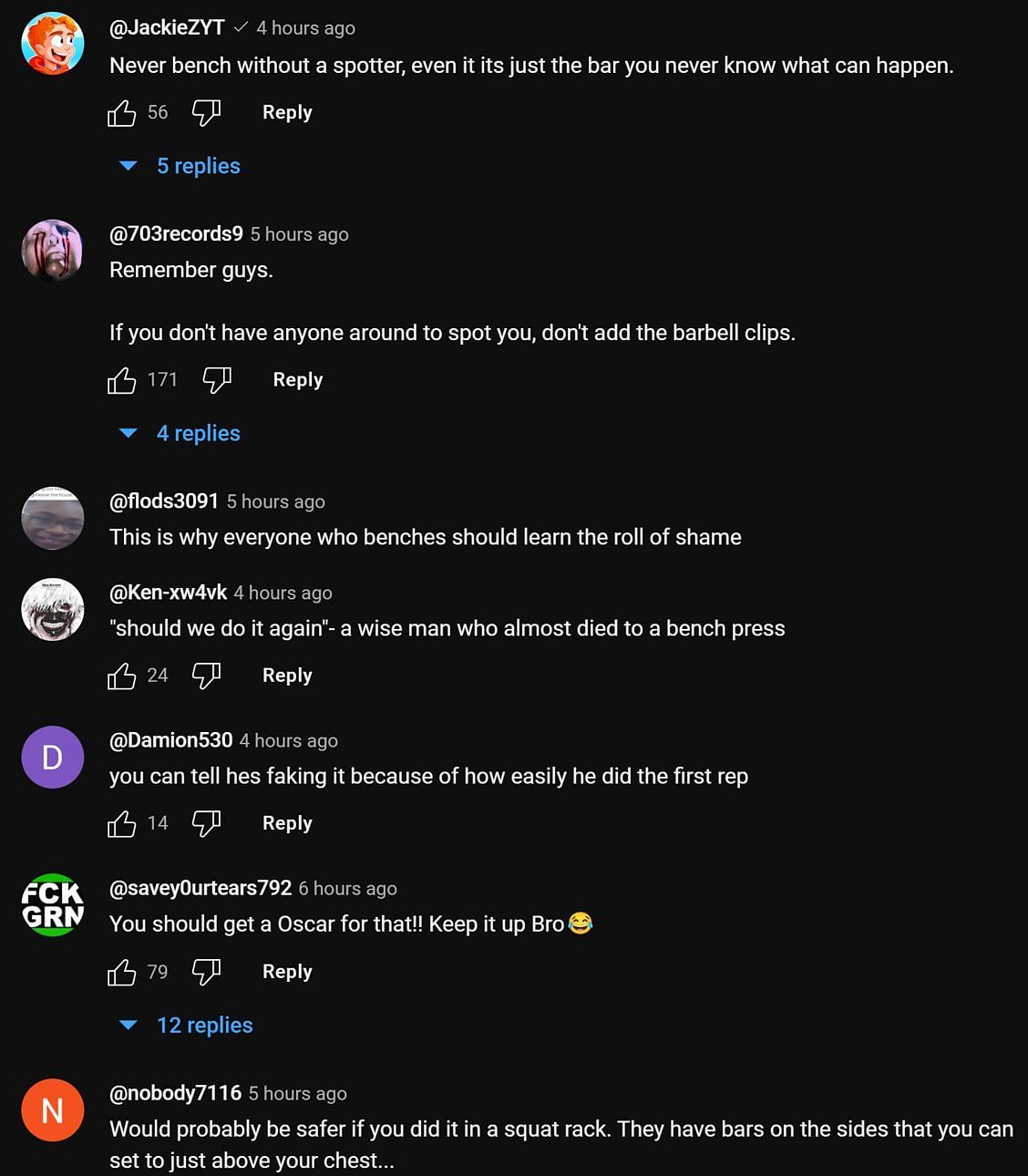 Fans in the YouTube comments section reacting to the streamer&#039;s clip (Image via Speedy Boykins/YouTube)