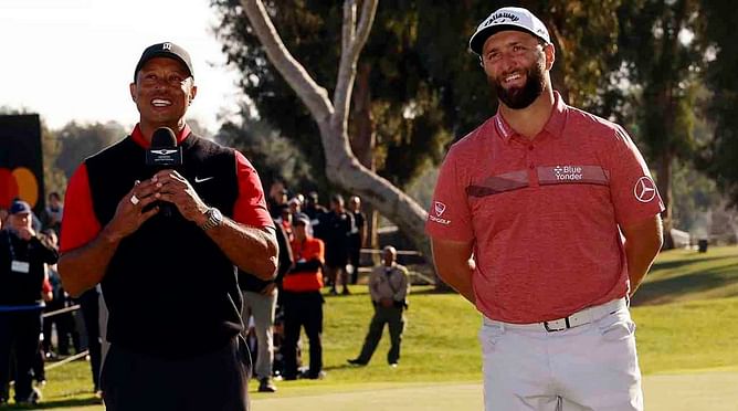 "To an extent, yes" - Jon Rahm answers questions on his chase of Tiger Woods