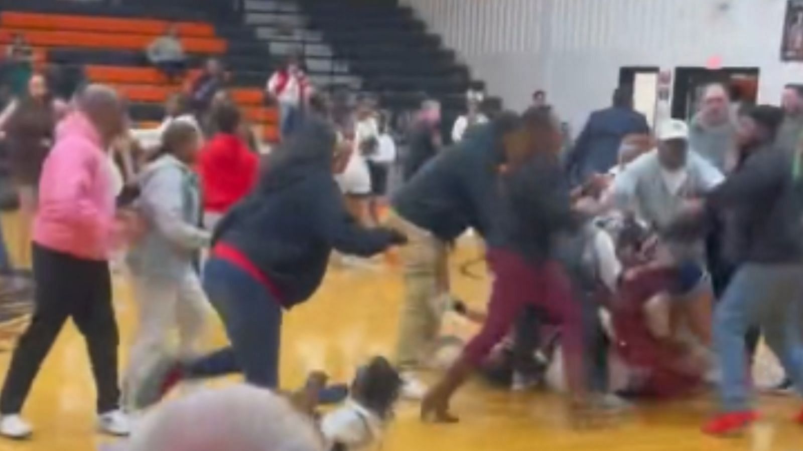 A brawl ensued during an Oklahoma high school girls playoff game. (Photo: Dexerto)