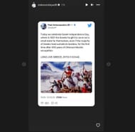 Tsitsipas celebrates Greek Independence Day (via Instagram).