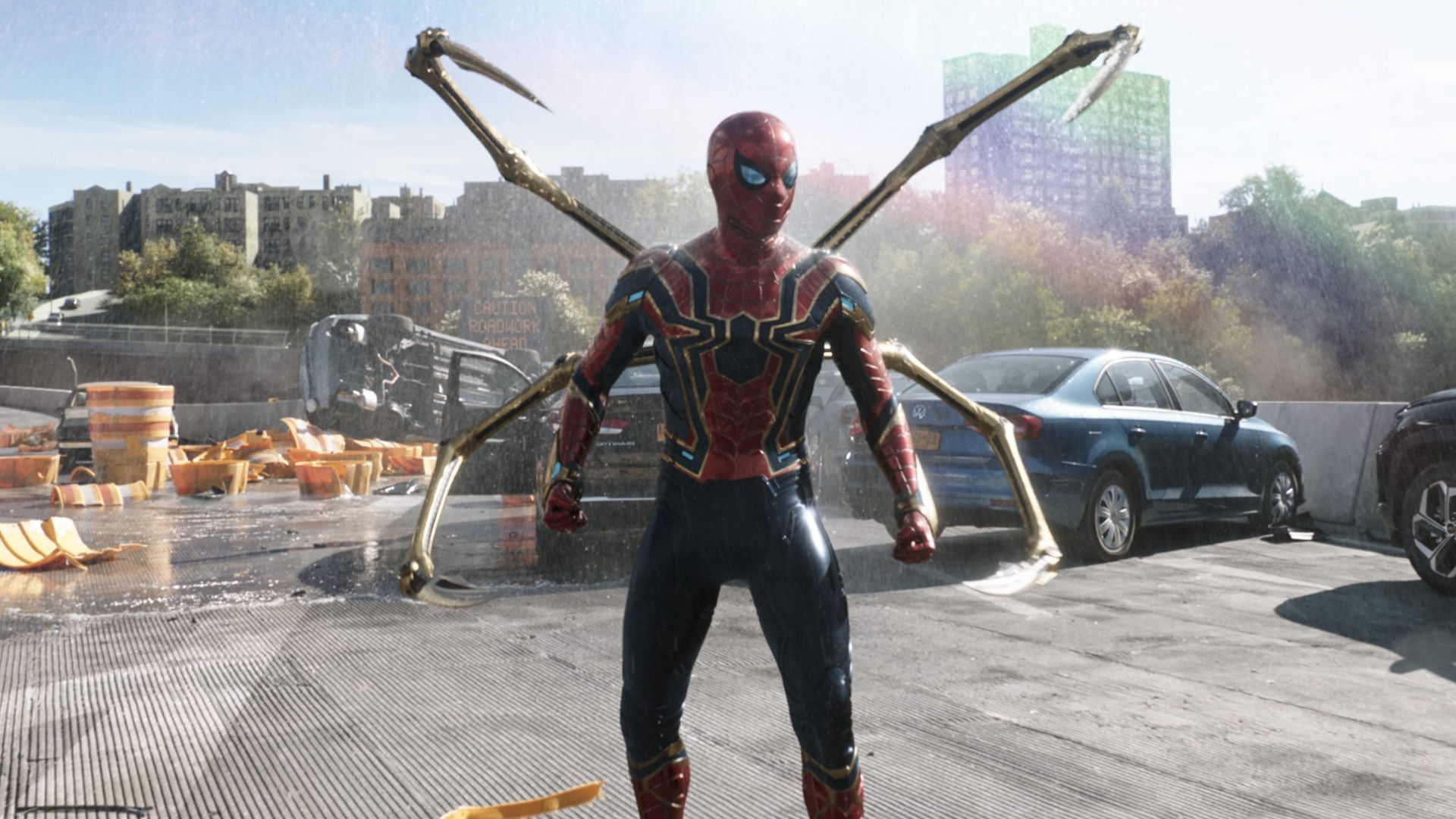 Web-slinging and danger-sensing teenager with surprising strength (Image via Marvel Studios)