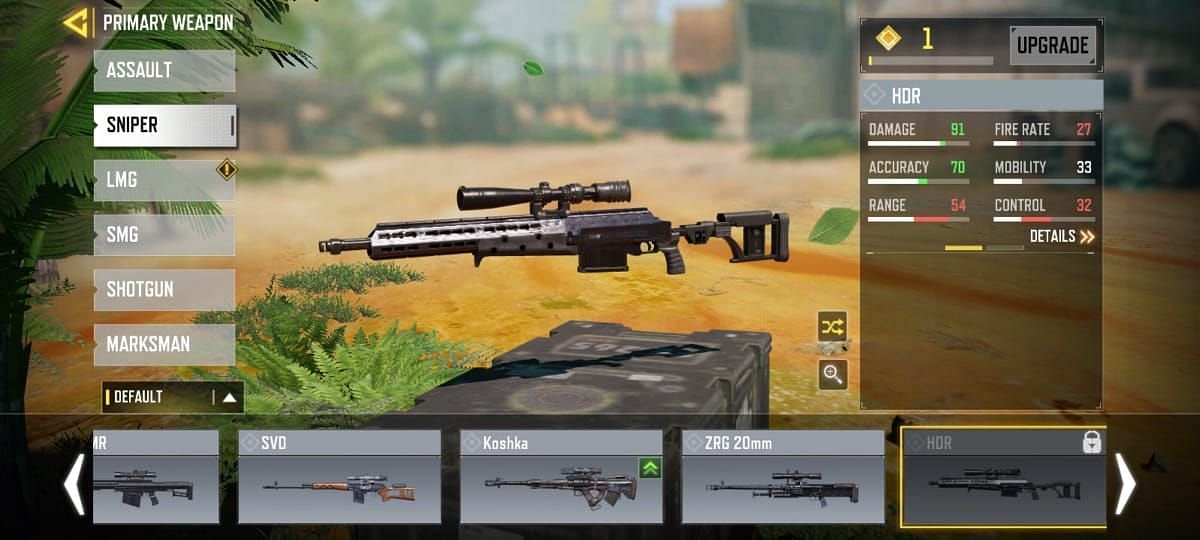 COD Mobile: Call of Duty Mobile HDR Sniper Rifle - How to unlock, best  tips, tricks, and more
