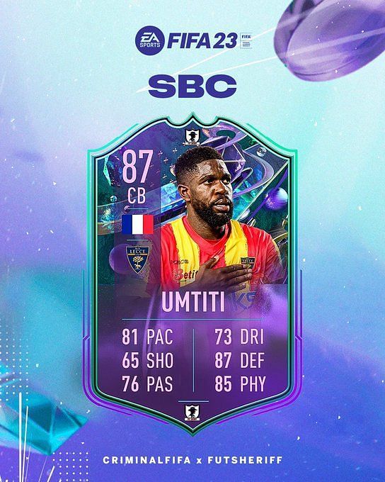 Samuel Umtiti Fantasy FUT SBC FIFA 23 leak hints at Samuel Umtiti